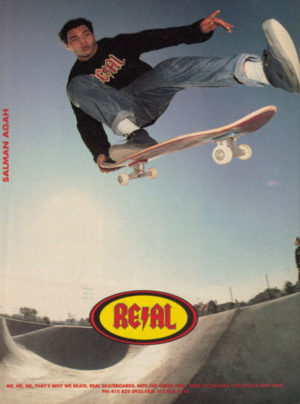 Salman Agah - Real Skateboards ads