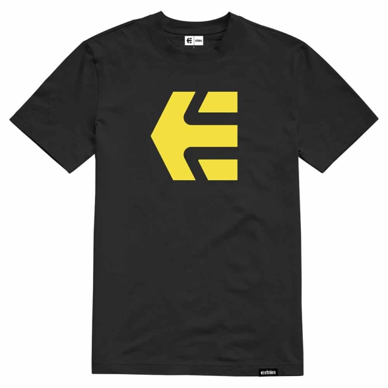 T-shirt Etnies Icon black yellow