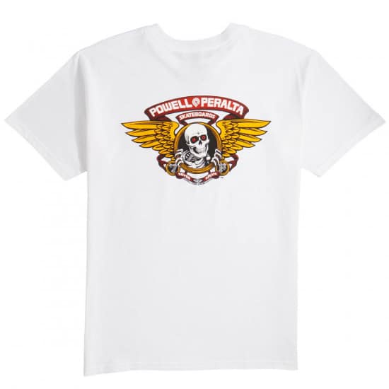 T-shirt Powell-Peralta "Winged Ripper" blanc verso