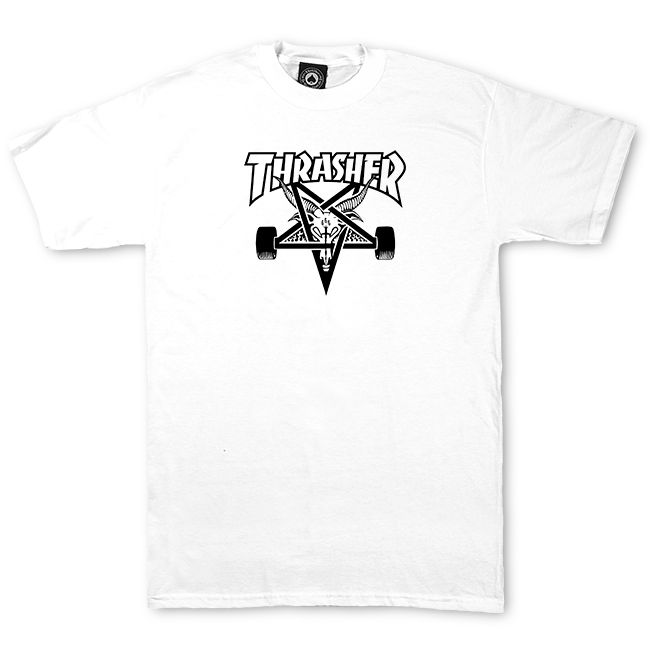 T-shirt Thrasher Skate-goat blanc
