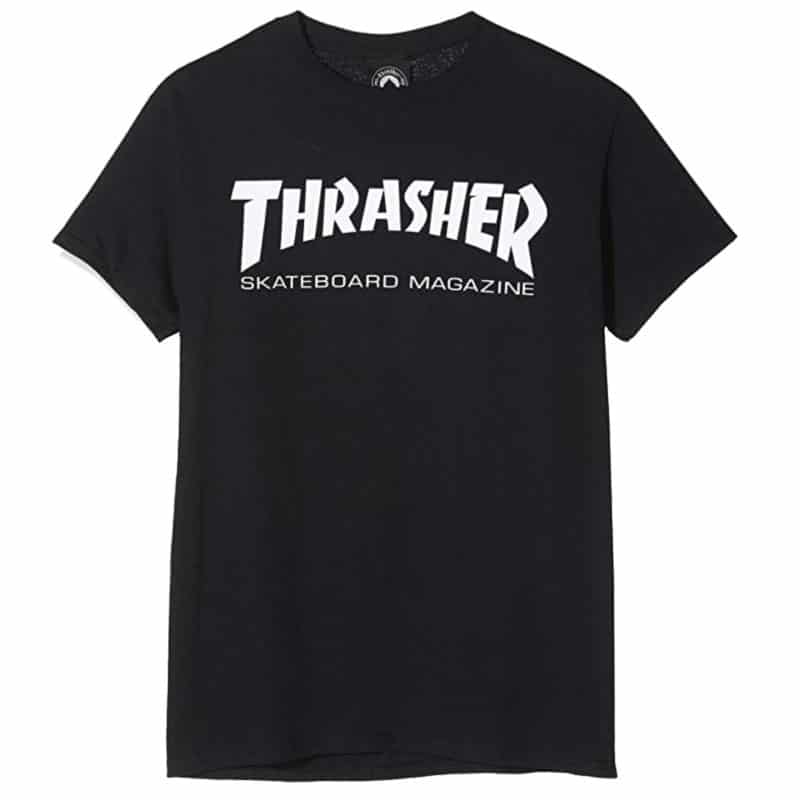 Thrasher logo (black) | T-shirt Noir et blanc | Skate.fr