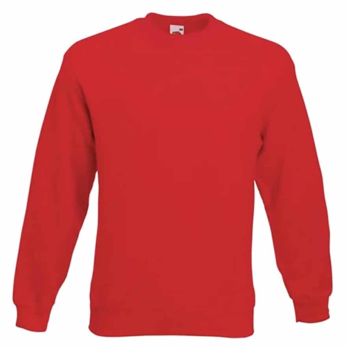 Sweat shirt Fruit of the Loom rouge