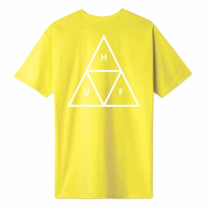 T-shirt HUF Essentials Triple triangle jaune