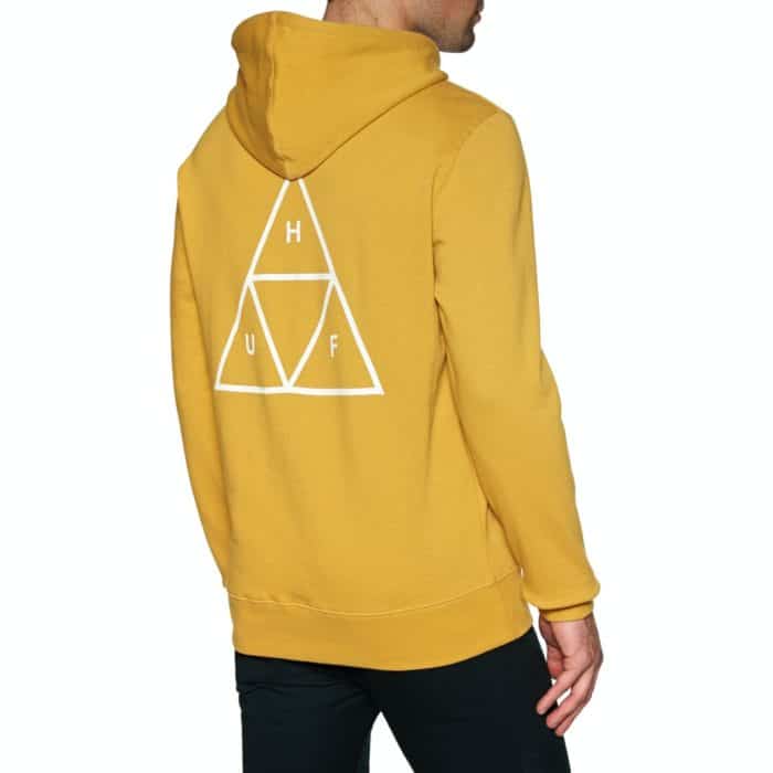 Sweatshirt HUF Triple Triangle jaune (Sauterne) BACK