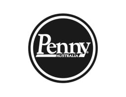 logo penny australia skateboard noir