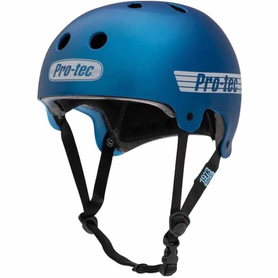 Pro Tec Helmet Old School | Casque Bleu métallisé | Skate.fr