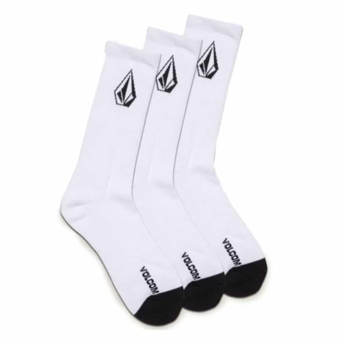Pack de 3 Paires de chaussettes Volcom Full Stone Socks blanc