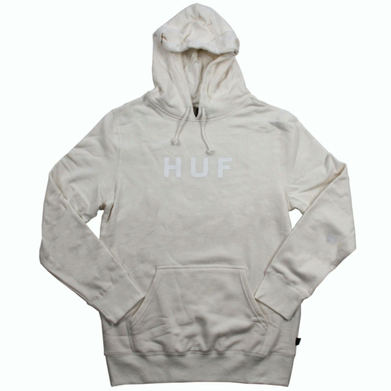 HUF Essential OG Logo Hoodie Gris (Unbleached)