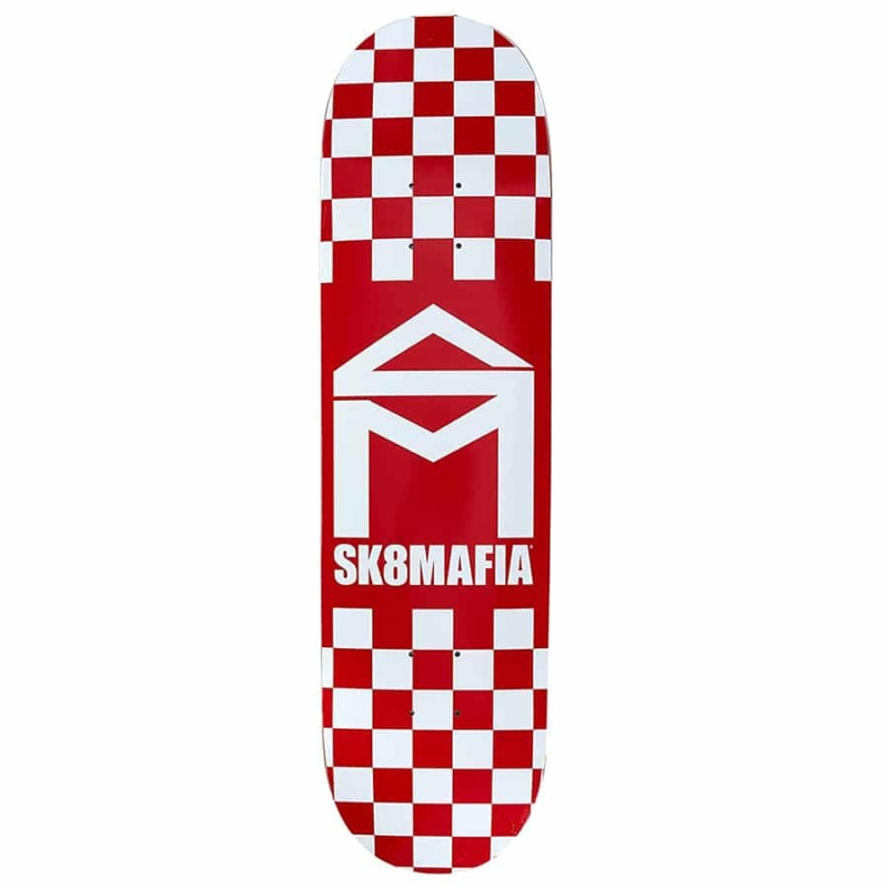 Sk8mafia House Logo Checker Red deck