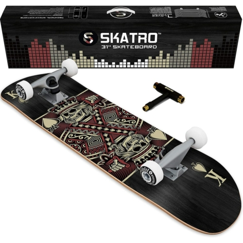 Skateboard complet Débutant Skatro Pocket Kings black