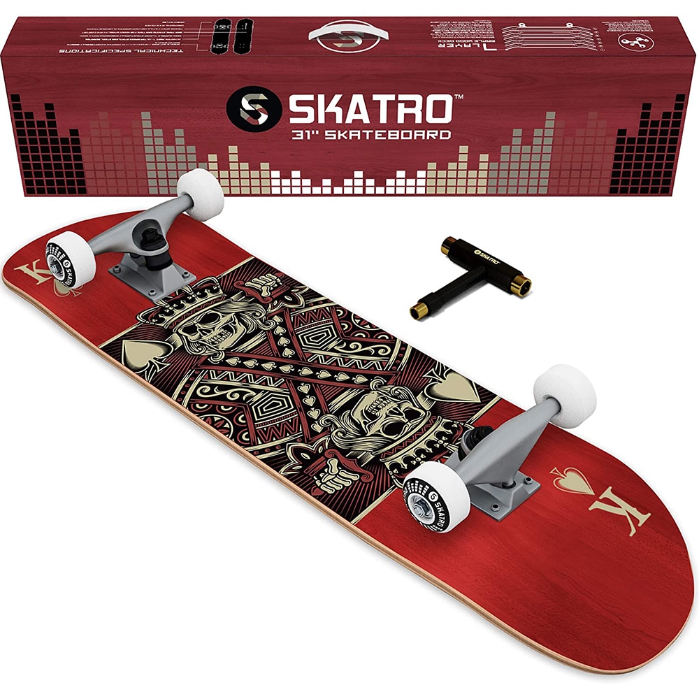 Skatro Pocket Kings Maroon | Skateboard Débutant 8.0" | Skate.fr