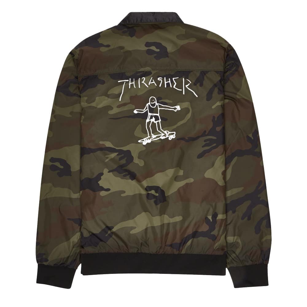 Veste reversible Thrasher Gonz Reversible Coach Jacket Noir-Camouflage back