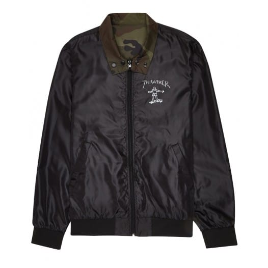 Veste reversible Thrasher Gonz Reversible Coach Jacket Noir-Camouflage (black/camo)