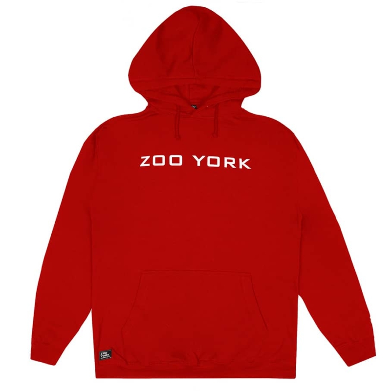 Zoo York Bank Logo Hood Brick Red