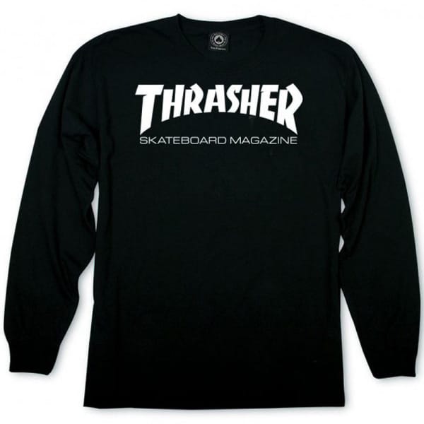T-shirt Thrasher à manches longues noir