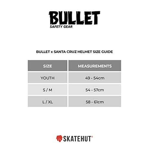 Casque de skateboard Bullet x Santa Cruz tailles
