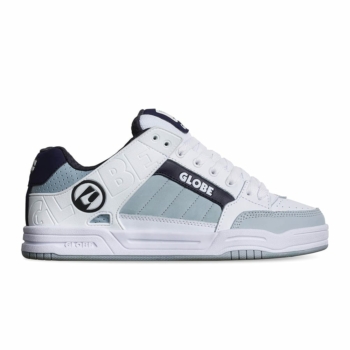 Chaussures de skateboard Globe Tilt White Grey Navy (blanc)