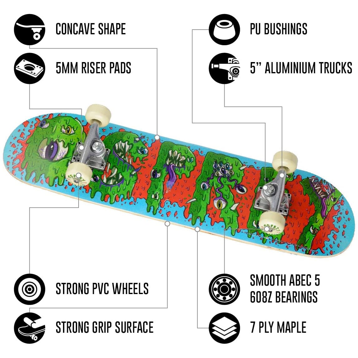 Skateboard Osprey Slime 8.0″