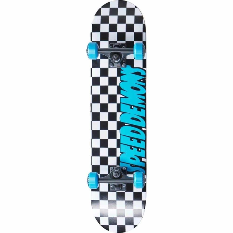 Skateboard Complet Speed Demons Checkers Factory bleu / noir 7.8″