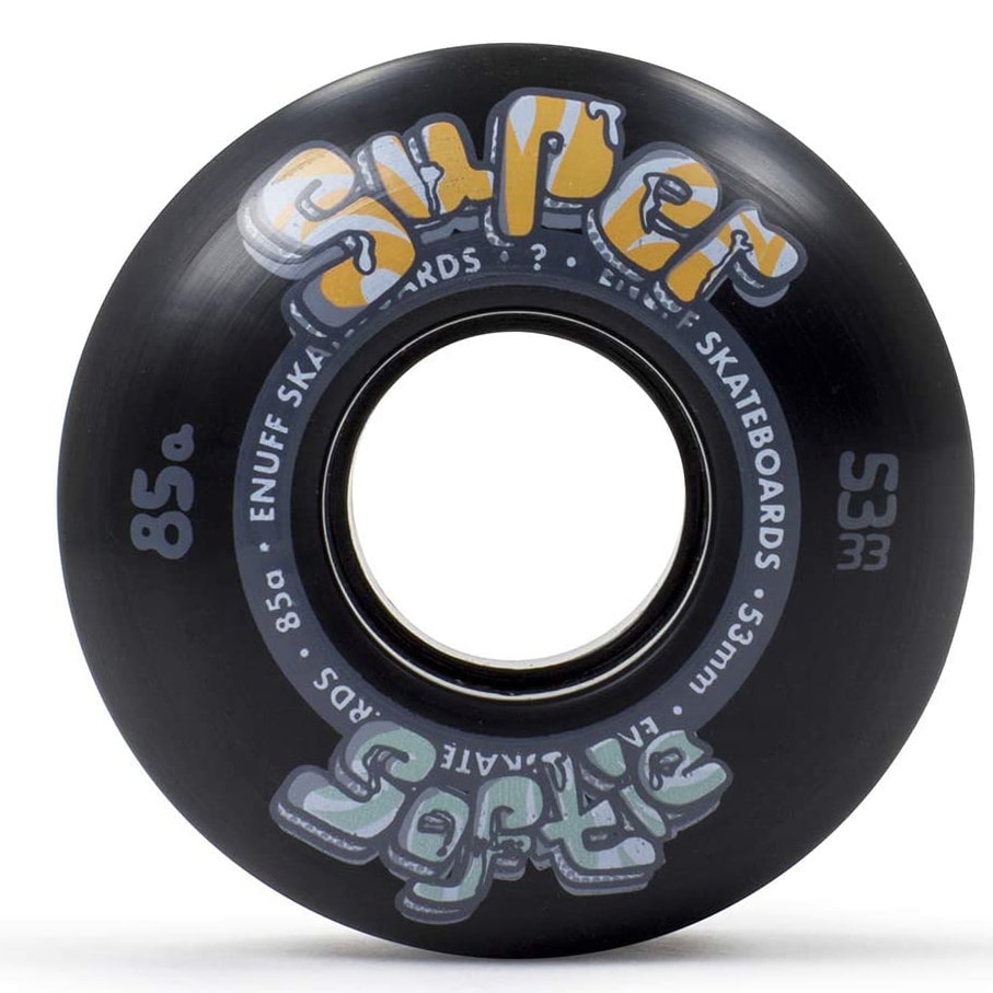 Roues de skateboard Enuff Super Softie noires 53 mm - 85a