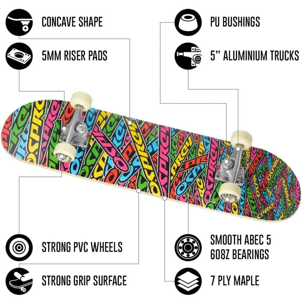 Skateboard Complet Débutant Osprey Stickers details