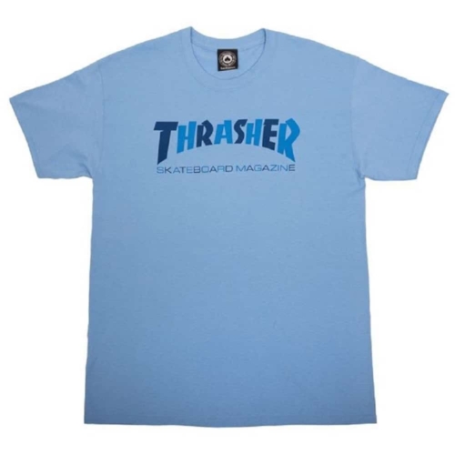 T-shirt Thrasher Checkers Carolina Blue