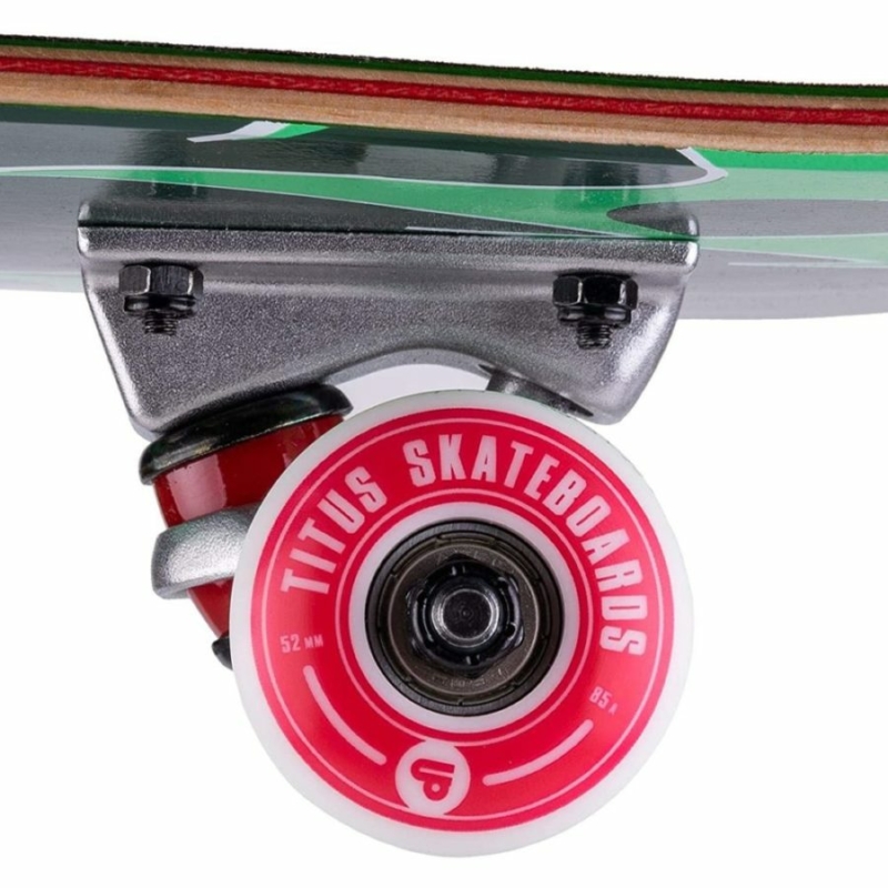 Skateboard Complet Titus Triple Schranz Green en taille deck enfant 6.5" roues 52mm