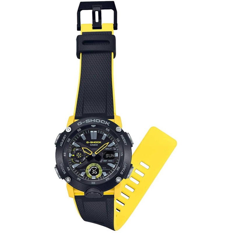 Montre Casio G-SHOCK GA-2000-1A9ER noire et jaune Analogique bracelet
