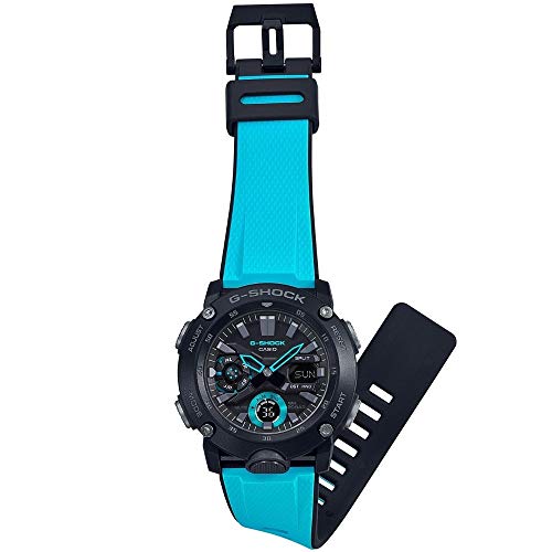 Montre Casio G-SHOCK GA-2000-1A2ER noire et bleue bracelet