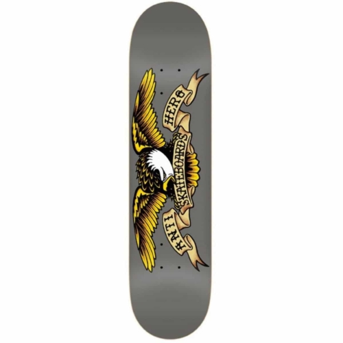 Plateau de Skateboard Antihero Classic Eagle Larger Grey deck 8.25″