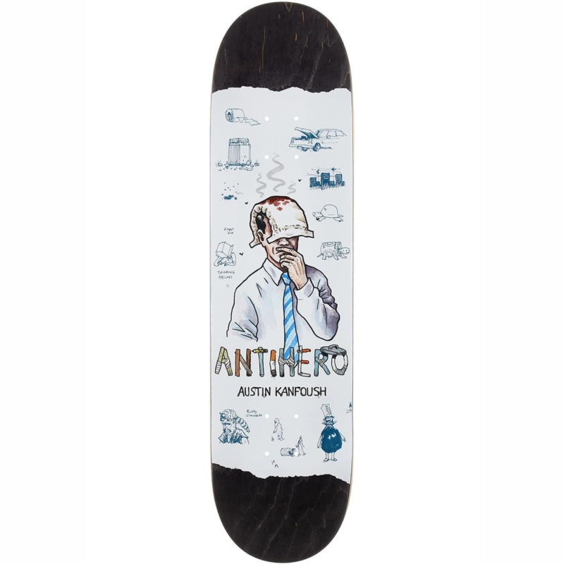 Plateau de Skateboard Antihero Classic Eagle Recycling Kanfoush White deck 8.25″