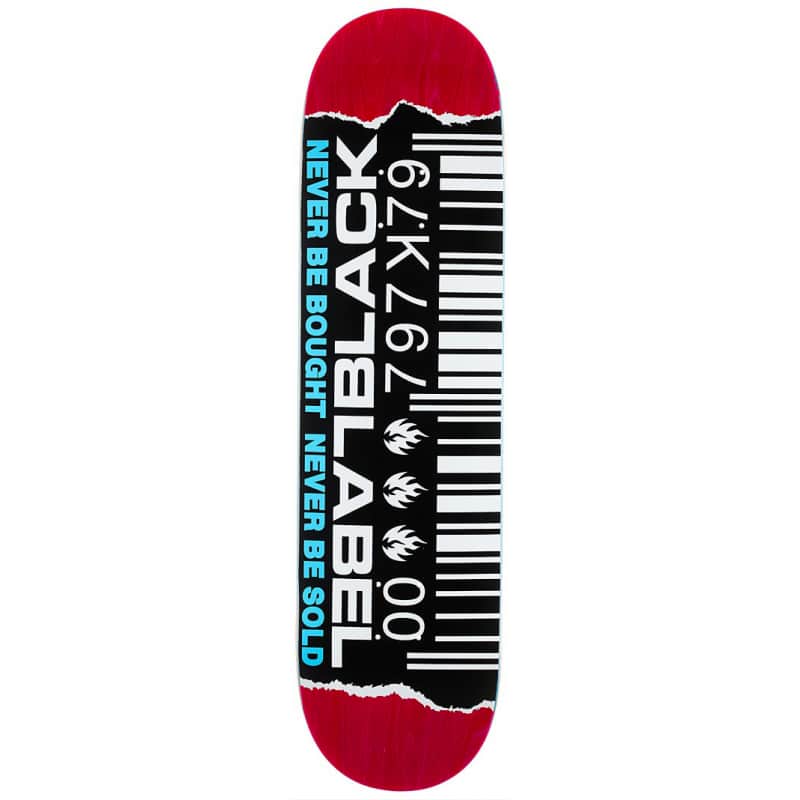 Planche de Skate Black Label Barcode Ripped en taille deck 8.5″