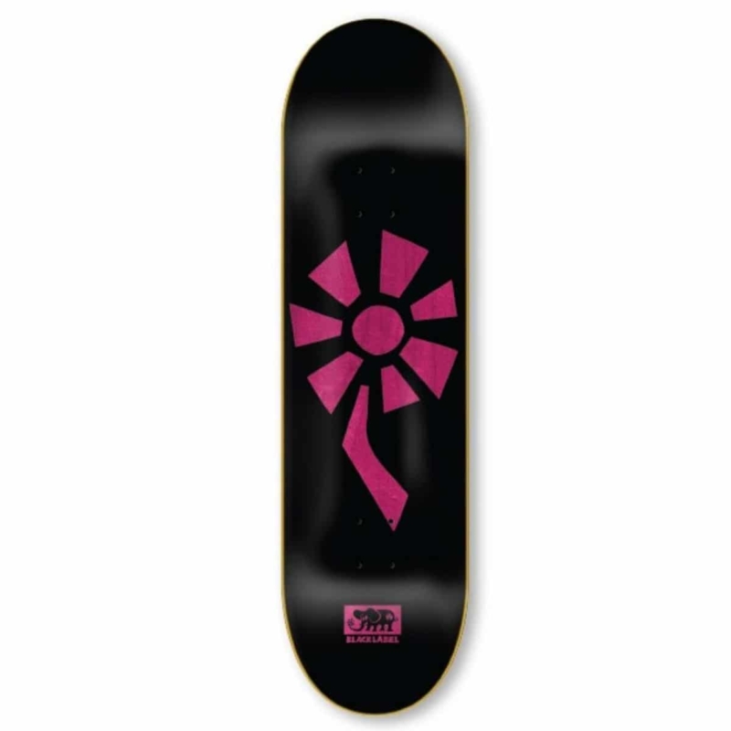 Planche de Skate Black Label Flower Power Black Pink deck 8.25″
