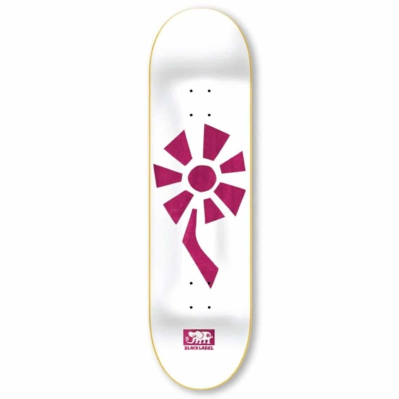Planche de Skate Black Label Flower Power White Pink deck 8.25″