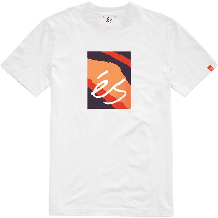 T-shirt Es Main Block Symbol Blanc
