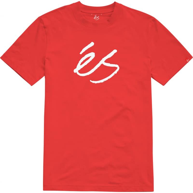T-shirt Es Scrip Mid Red Rouge