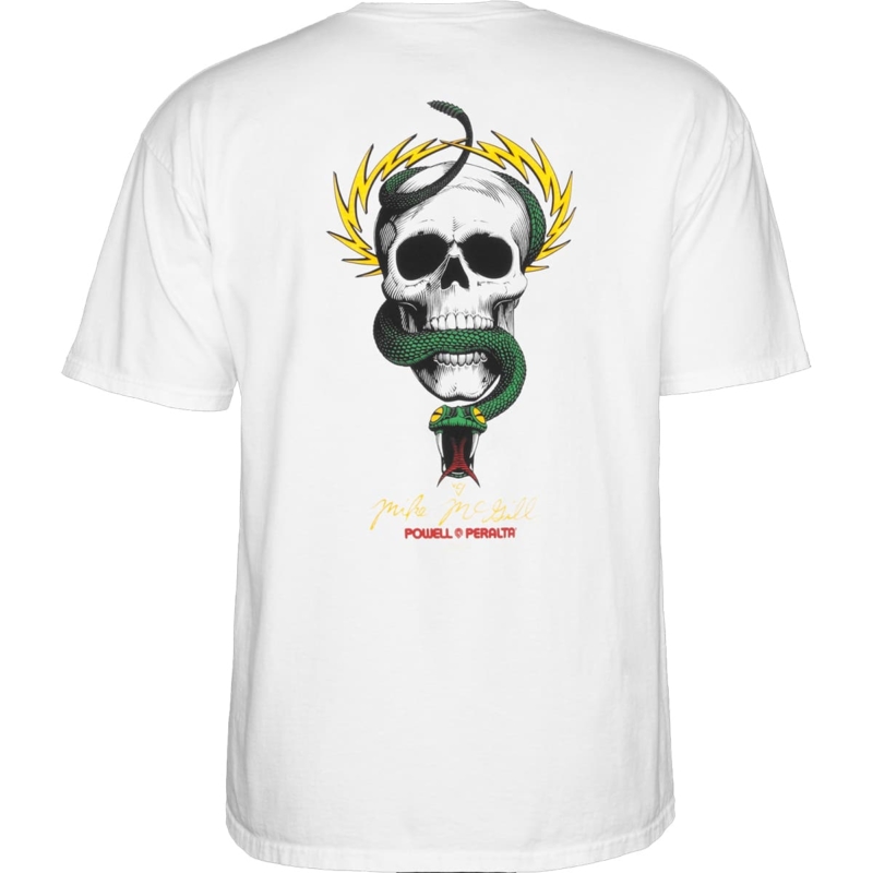 T-shirt Powell Peralta McGill Skull & Snake Blanc (white) verso