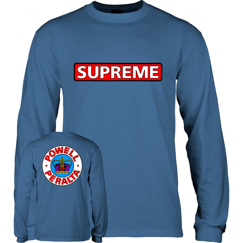 Powell Peralta Supreme Slate Blue LS | T-shirt Manches longues | Skate.fr