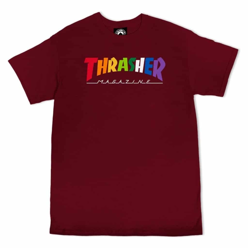 T-shirt Thrasher Rainbow Mag Maroon (bordeaux)