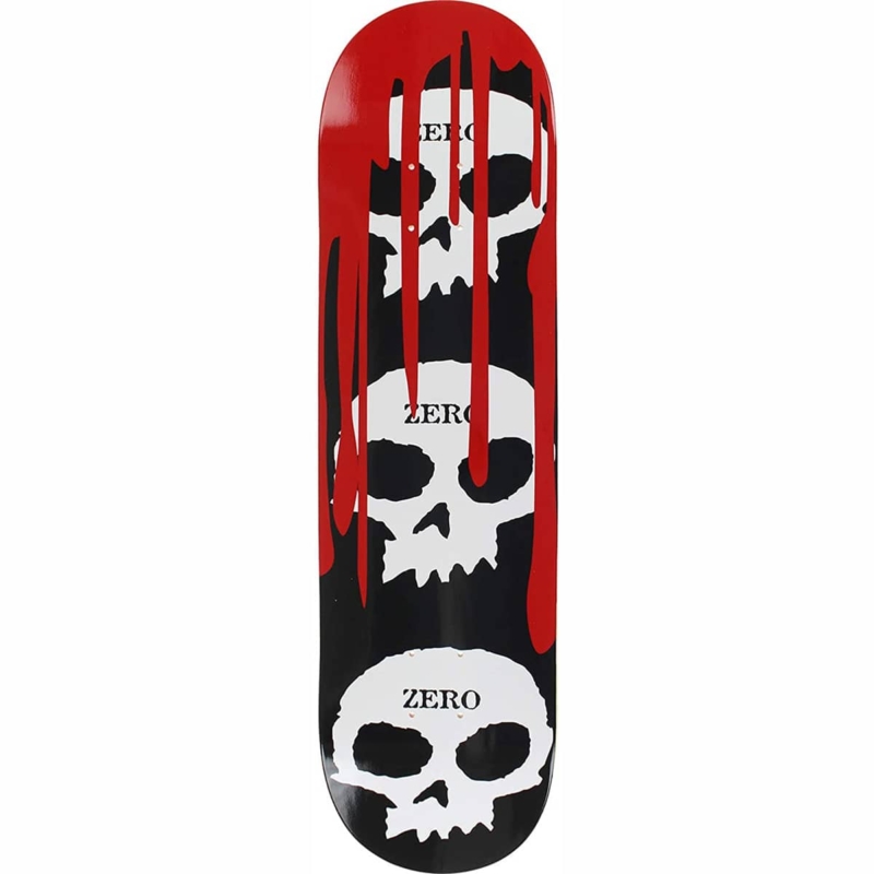 Planche de skateboard Zero 3 Skull Blood Black White Red deck 7.75″