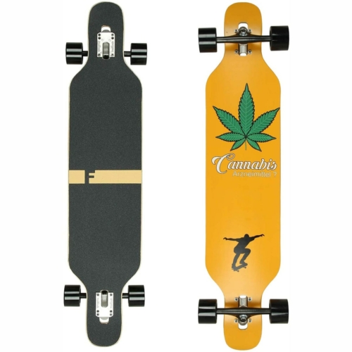 Longboard complet FunTomia Longboard Drop Through Cannabis