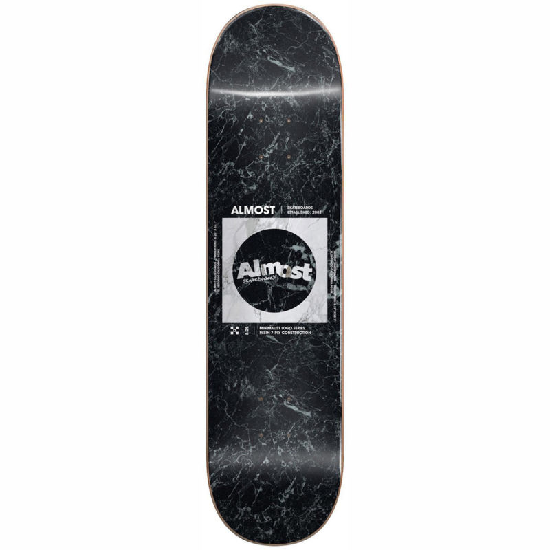 Planche de skateboard Almost Minimalist R7 Black White deck 8.25″