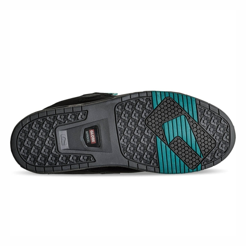 Chaussures de skateboard Globe Sabre Black/Petrol ( Noir, bleu) semelle