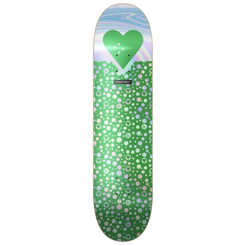 The Heart Supply R7 Foil Green Polkahearts 8 0 deck
