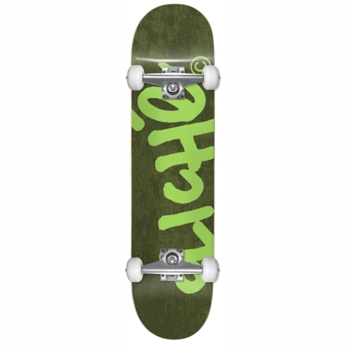 cliche handwritten forest green skateboard complet 7 375