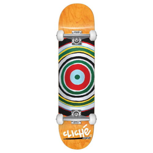 cliche painted circle multi skateboard complet 8 25