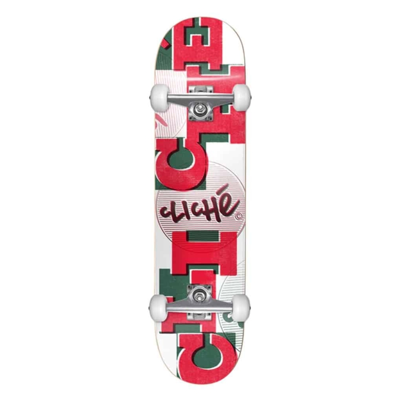 cliche uppercase red white skateboard complet 7 875