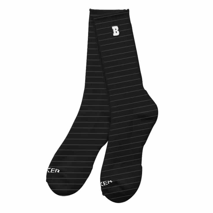 Baker Socks Capital B Blk Stripes