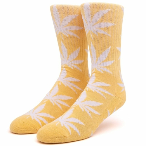 Huf Socks Essentials Plantlife Washed Yellow