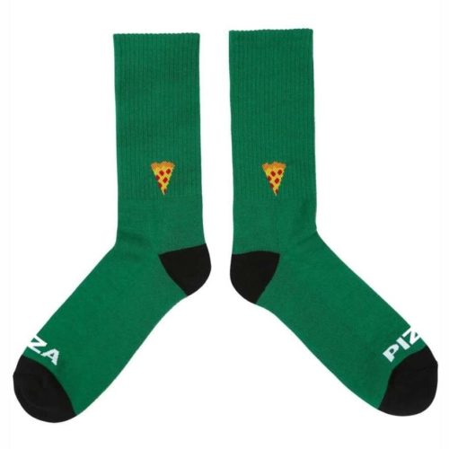 Pizza Socks Emoji Green